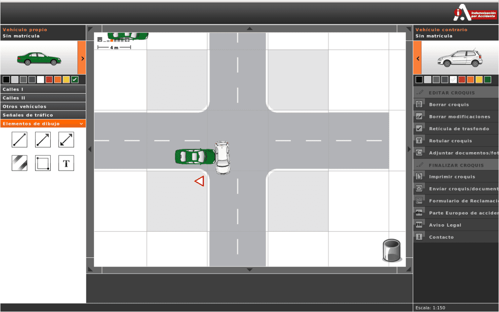 Croquis accidente tráfico